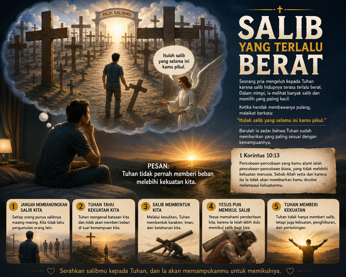 SALIB YANG TERLALU BERAT  Tuhan Mengenal Batas Kekuatan Kita